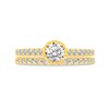 0.95 CT. T.W. Diamond Beaded Frame Bridal Set in 14K Gold
