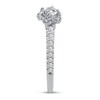 Thumbnail Image 1 of 0.66 CT. T.W. Diamond Flower Frame Engagement Ring in 14K White Gold