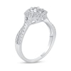 Thumbnail Image 2 of 0.66 CT. T.W. Diamond Hexagon Frame Twist Shank Engagement Ring in 14K White Gold