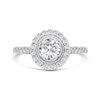 Thumbnail Image 4 of 0.95 CT. T.W. Diamond Frame Engagement Ring in 14K Two-Tone Gold