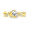 0.78 CT. T.W. Diamond Twist Shank Bypass Bridal Set in 14K Gold