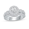 Thumbnail Image 0 of 0.90 CT. T.W. Diamond Flower Frame Marquise-Shaped Collar Bridal Set in 14K White Gold