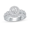 Thumbnail Image 1 of 0.90 CT. T.W. Diamond Flower Frame Marquise-Shaped Collar Bridal Set in 14K White Gold