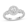 Thumbnail Image 2 of 0.90 CT. T.W. Diamond Flower Frame Marquise-Shaped Collar Bridal Set in 14K White Gold