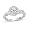 Thumbnail Image 4 of 0.90 CT. T.W. Diamond Flower Frame Marquise-Shaped Collar Bridal Set in 14K White Gold