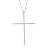 Thumbnail Image 1 of Marilyn Monroe™ Collection 0.50 CT. T.W. Baguette Diamond Cross Pendant in 10K White Gold