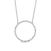 Thumbnail Image 0 of Marilyn Monroe™ Collection 0.50 CT. T.W. Baguette Diamond Circle Necklace in 10K White Gold