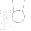 Thumbnail Image 1 of Marilyn Monroe™ Collection 0.50 CT. T.W. Baguette Diamond Circle Necklace in 10K White Gold