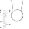 Thumbnail Image 1 of Marilyn Monroe™ Collection 0.50 CT. T.W. Baguette Diamond Circle Necklace in 10K White Gold