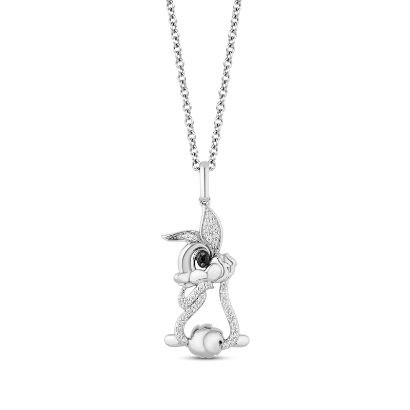 Disney Treasures Bambi 0.085 CT. T.W. Diamond Thumper in Sterling Silver – 19"