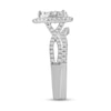Thumbnail Image 2 of 0.72 CT. T.W. Composite Pear-Shaped Diamond Frame Twist Shank Bridal Set in 14K White Gold