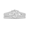 Thumbnail Image 3 of 0.95 CT. T.W. Composite Diamond Split Shank Bridal Set in 14K White Gold