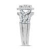 Thumbnail Image 1 of 1.37 CT. T.W. Composite Oval Diamond Three Piece Twist Shank Bridal Set in 14K White Gold