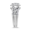 Thumbnail Image 1 of 1.37 CT. T.W. Composite Oval Diamond Three Piece Twist Shank Bridal Set in 14K White Gold