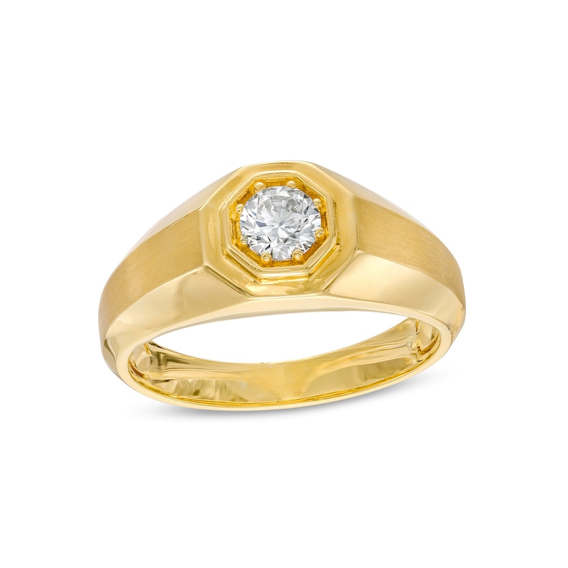 Men's 0.50 CT. Certified Lab-Created Diamond Solitaire Wedding Band in 14K Gold (F/SI2)