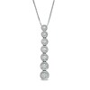 Thumbnail Image 0 of Marilyn Monroe™ Collection 0.33 CT. T.W. Diamond Graduated Drop Pendant in 10K White Gold