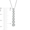 Thumbnail Image 1 of Marilyn Monroe™ Collection 0.33 CT. T.W. Diamond Graduated Drop Pendant in 10K White Gold