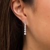 Thumbnail Image 3 of Marilyn Monroe™ Collection 0.50 CT. T.W. Diamond Graduated Drop Earrings in 10K White Gold