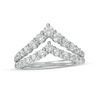 Thumbnail Image 1 of Marilyn Monroe™ Collection 1.00 CT. T.W. Diamond Double Row Chevron Ring in 10K White Gold