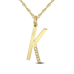 Diamond Accent 20.0mm Uppercase Initial Pendant (1 Initial)