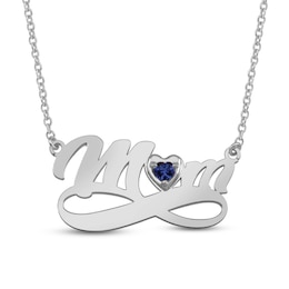Gemstone "Mom" Infinity Necklace (1 Stone)