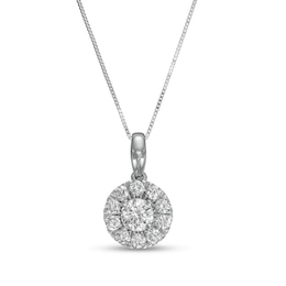 1.00 CT. T.W. Certified Lab-Created Diamond Frame Pendant in 14K White Gold (F/SI2)