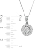 Thumbnail Image 2 of 1.00 CT. T.W. Certified Lab-Created Diamond Frame Pendant in 14K White Gold (F/SI2)