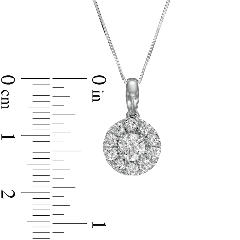 1.00 CT. T.W. Certified Lab-Created Diamond Frame Pendant in 14K White Gold (F/SI2)