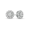 Thumbnail Image 1 of 1.00 CT. T.W. Certified Lab-Grown Diamond Frame Stud Earrings in 14K White Gold (F/SI2)