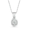 Thumbnail Image 1 of 0.10 CT. Diamond Solitaire Pendant in 10K White Gold