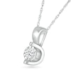 Thumbnail Image 2 of 0.10 CT. Diamond Solitaire Pendant in 10K White Gold