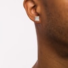 Thumbnail Image 1 of Men's 0.25 CT. T.W. Composite Diamond Concave Square Stud Earrings in 10K Gold