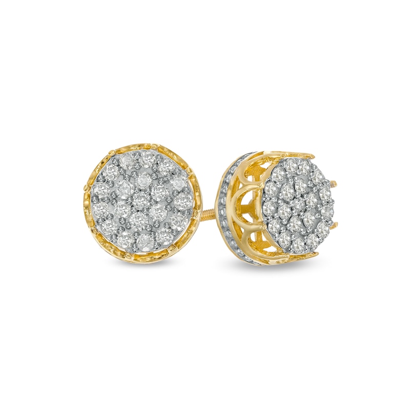 Men's 0.45 CT. T.W. Composite Diamond Stud Earrings in 10K Gold|Peoples Jewellers