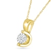 Thumbnail Image 2 of 0.10 CT. Diamond Solitaire Pendant in 10K Gold