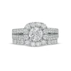 2.50 CT. T.W. Diamond Frame Split Shank Bridal Set in 14K White Gold (I/I2)