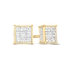 Thumbnail Image 1 of 1.00 CT. T.W. Composite Square Diamond Stud Earrings in 10K Gold