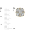 Thumbnail Image 2 of Men's 0.45 CT. T.W. Diamond King Crown-Top Stud Earrings in 10K Gold