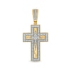 Men's 0.25 CT. T.W. Diamond Stacked Multi-Style Cross Necklace Charm in 10K Gold