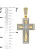 Men's 0.25 CT. T.W. Diamond Stacked Multi-Style Cross Necklace Charm in 10K Gold