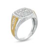 Thumbnail Image 2 of Men's 1.00 CT. T.W. Composite Cushion Diamond Frame Ring in 10K Two-Tone Gold