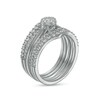 Thumbnail Image 2 of 1.00 CT. T.W. Diamond Frame Five Piece Contour Bridal Set in 10K White Gold (I/I2)