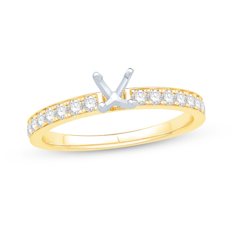 0.29 CT. T.W. Diamond Semi-Mount in 14K Gold