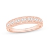 Thumbnail Image 0 of 0.18 CT. T.W. Diamond Scallop Edge Anniversary Band in 10K Rose Gold
