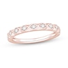 Thumbnail Image 0 of 0.15 CT. T.W. Diamond Textured Anniversary Band in 10K Rose Gold