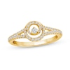 Thumbnail Image 0 of 0.25 CT. T.W. Diamond Double Circle Split Shank Ring in 10K Gold