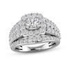 Thumbnail Image 0 of 2.00 CT. T.W. Diamond Cushion-Shaped Frame Multi-Row Engagement Ring in 14K White Gold