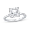 Thumbnail Image 0 of 0.38 CT. T.W. Diamond Square-Shaped Frame Semi-Mount in 14K White Gold