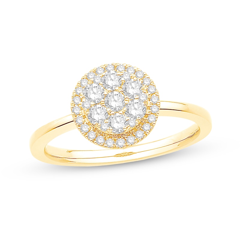 0.45 C. T.W. Composite Diamond Frame Engagement Ring in 14K Gold