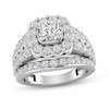 Thumbnail Image 0 of 3.00 CT. T.W. Diamond Cushion-Shaped Frame Multi-Row Engagement Ring in 14K White Gold