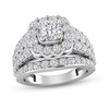 Thumbnail Image 0 of 3.00 CT. T.W. Diamond Cushion-Shaped Frame Multi-Row Engagement Ring in 14K White Gold